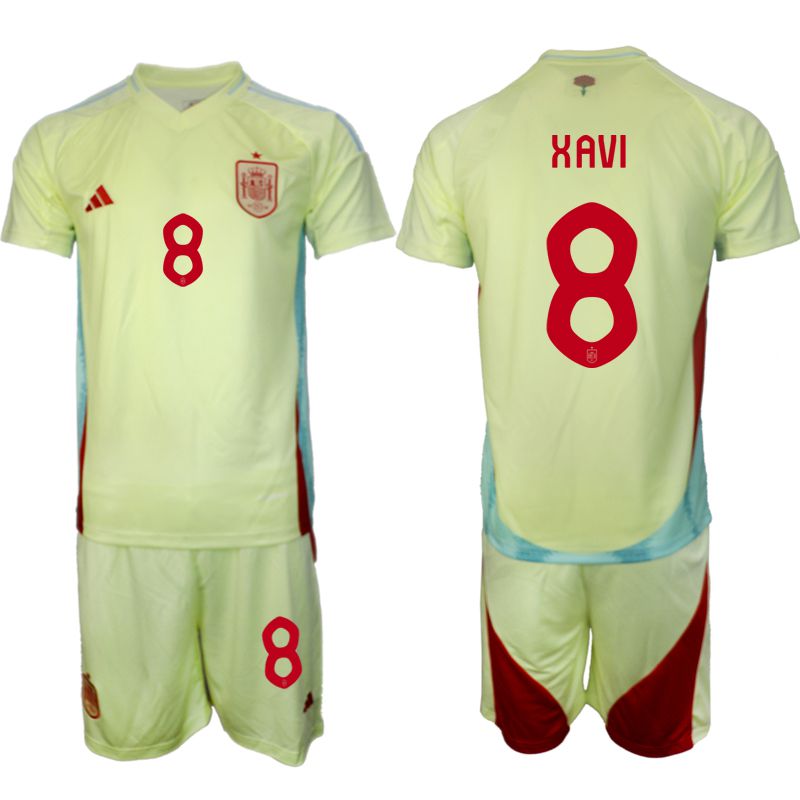 Men 2024-2025 Season Spain away green #8 Soccer Jersey->spain jersey->Soccer Country Jersey